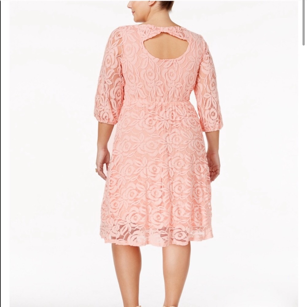 NWT Teal FLORAL lace dress in size 3X - Picture 3 of 11